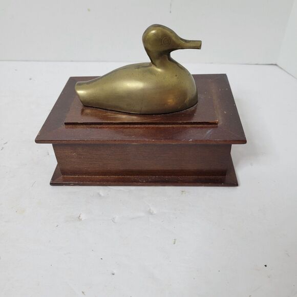 Vintage Brass and Wood Hand Crafted Box Made in Taiwan Rosential Netter - Picture 6 of 16